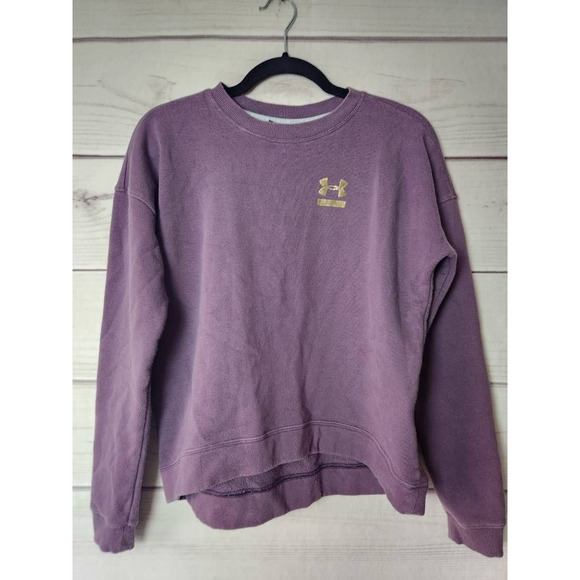 Under Armour Tops - Under Armour Womens Crewneck Sweatshirt Purple Pullover‎ Loose Fit XS